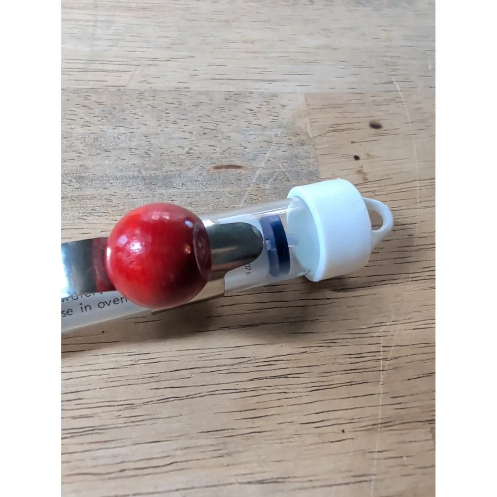 Vintage ACU-RITE Glass Deep‎ Frying Candy Jelly Thermometer Attached Pot Clip